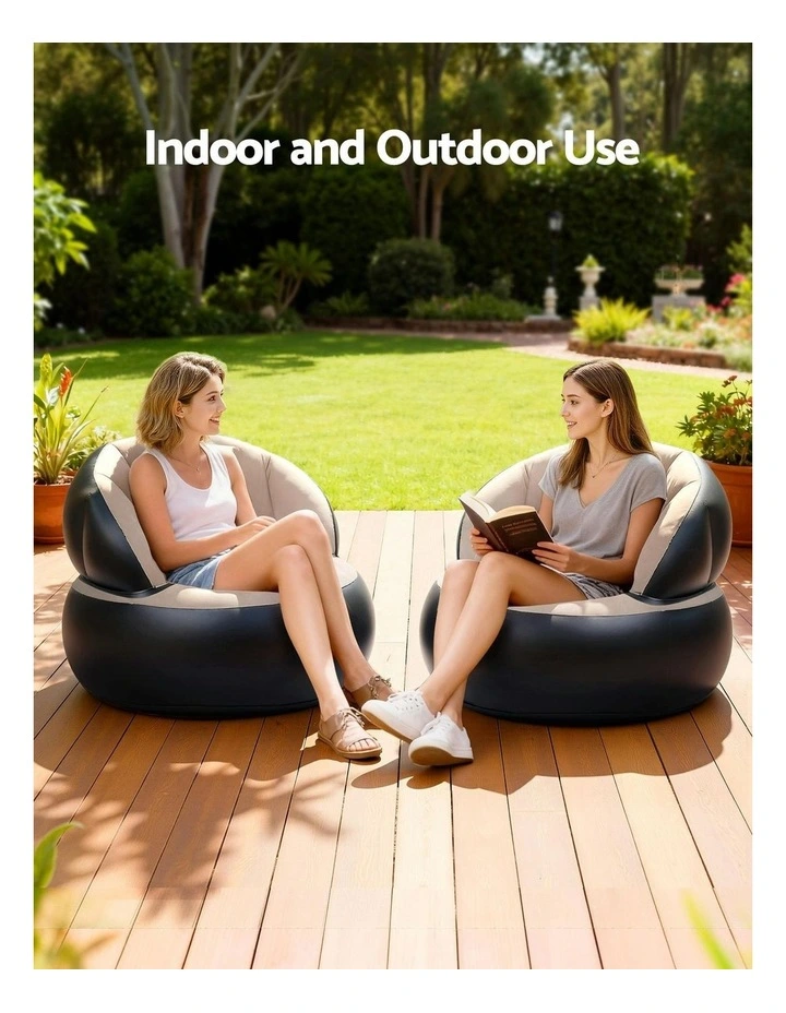 Blow Up  Air Folding Inflatable Sofa in Black image 6