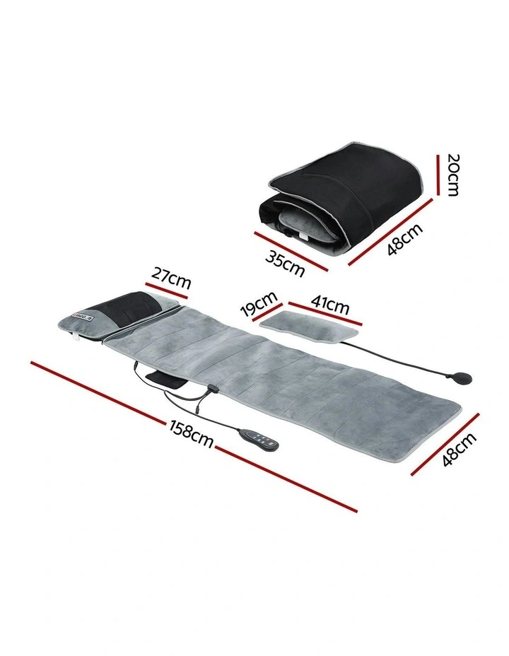 Massage Mat 10-nodes Vibration Heating Massage Cushion in Grey image 4