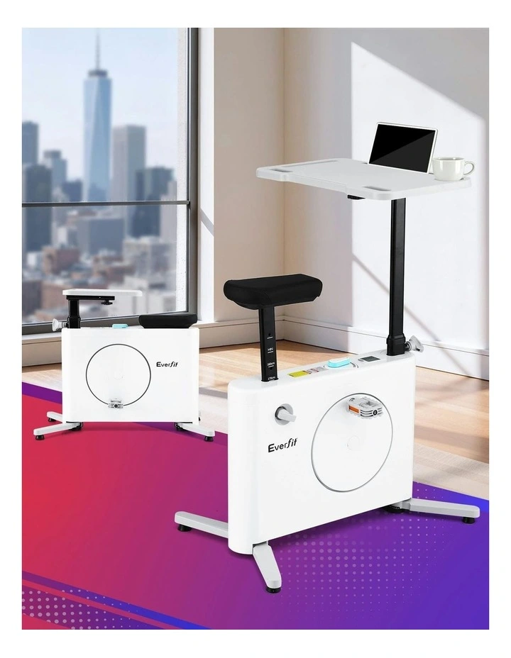 Exercise Bike Magnetic Desk Bike with Tabletop Fitness Home Workout Gym image 3