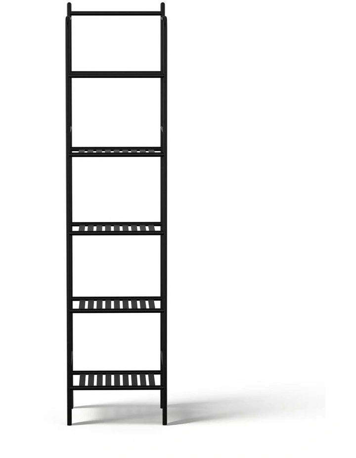 5 Tier Floor Standing Corner Shower Caddy Bathroom Organizer in Black image 2