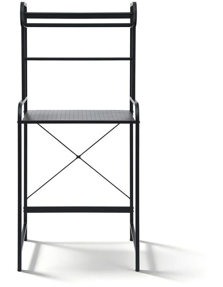 Bathroom Storage Shelf Over Washing Machine Toilet 3 Tier in Black image 2