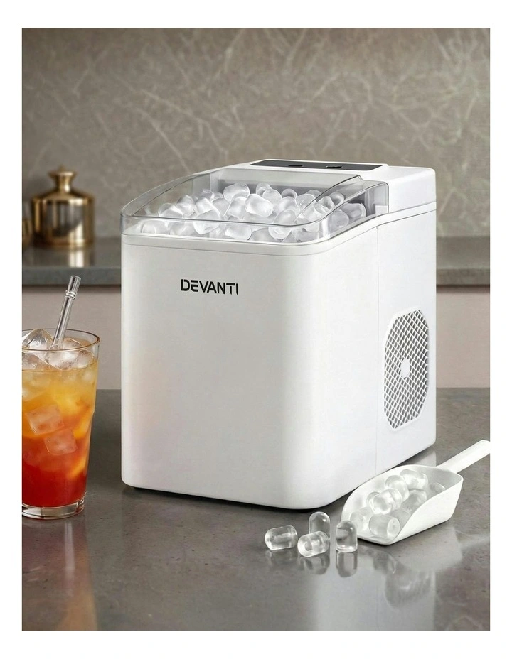 Countertop with Self Cleaning Ice Maker Machine 1.2L 12kg in White image 3