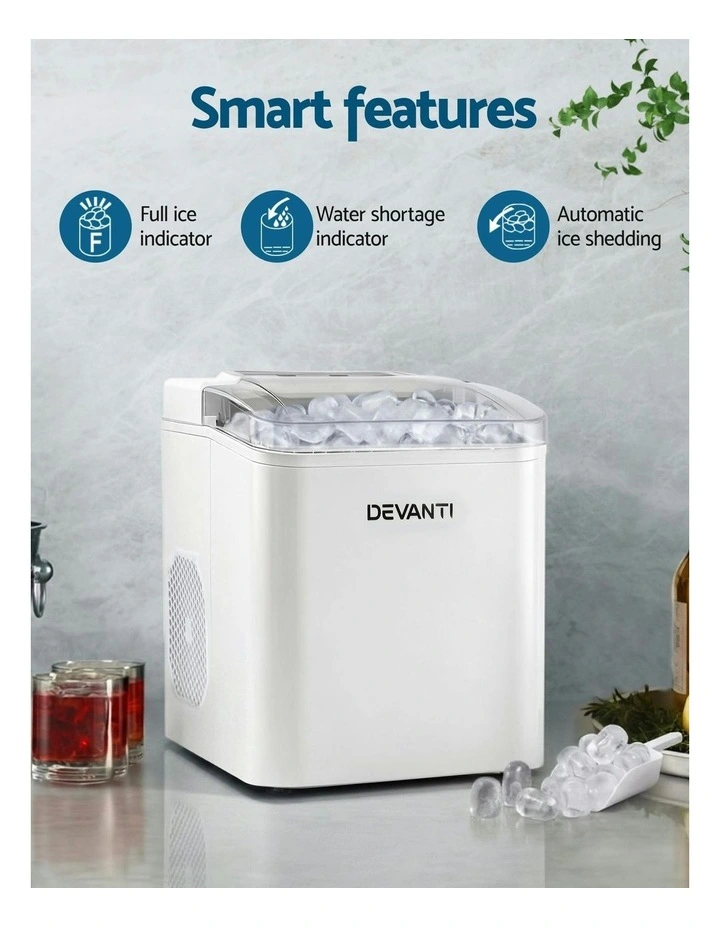 Countertop with Self Cleaning Ice Maker Machine 1.2L 12kg in White image 6