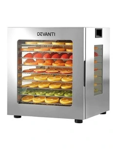 10 Trays Stainless Steel Visible Glass Door 850W Food Dehydrator