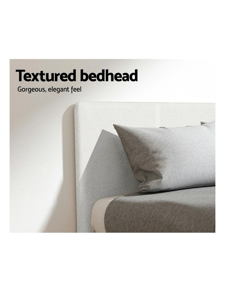 BedStory Double Bed Frame And Battress in White image 5