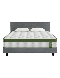 BedStory King Bed Frame Set With Hybrid Mattress Medium Firm in Grey