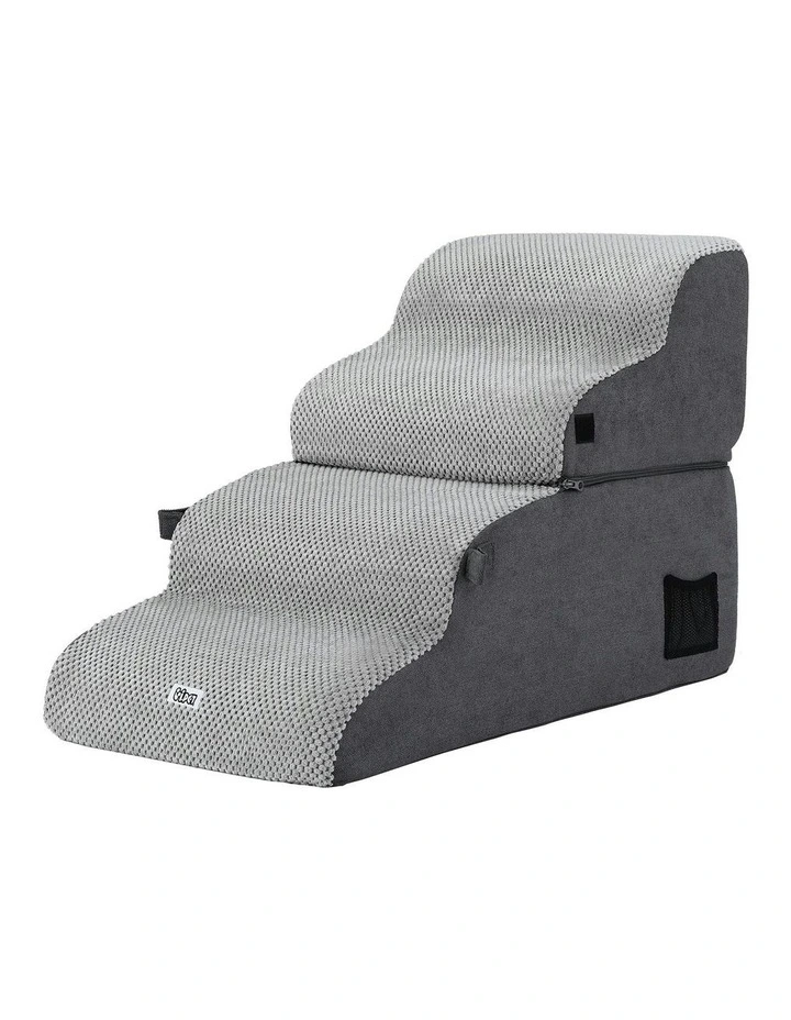 2-in-1 Multi-Use Dog Stairs And Bed in Grey image 1