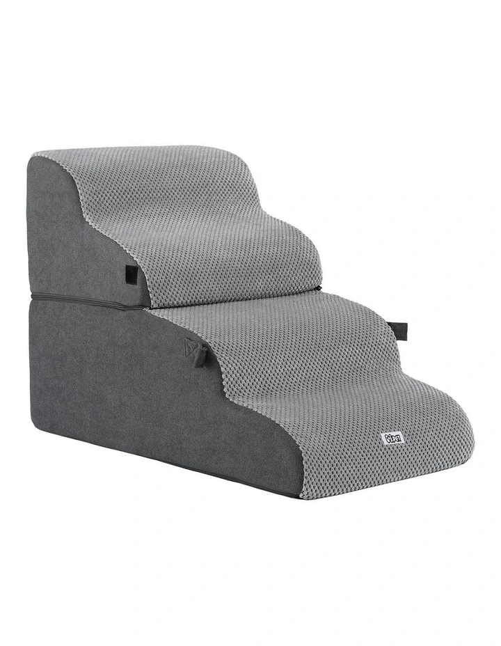 2-in-1 Multi-Use Dog Stairs And Bed in Grey image 2