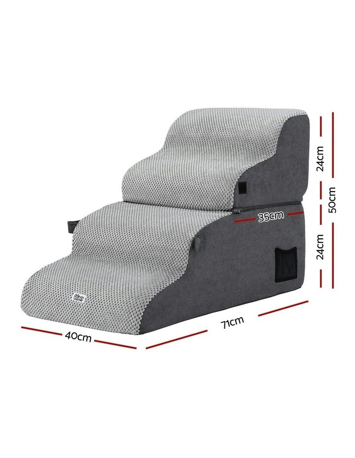 2-in-1 Multi-Use Dog Stairs And Bed in Grey image 4