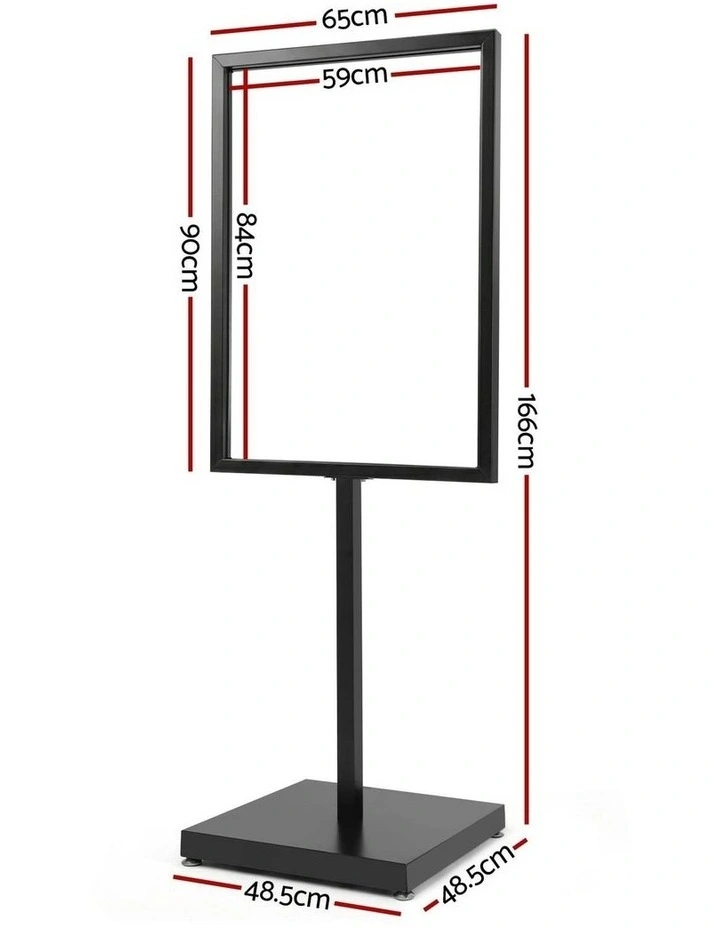 A1 Frame Pedestal Sign Holder Poster Stand 60x90cm in Black image 4