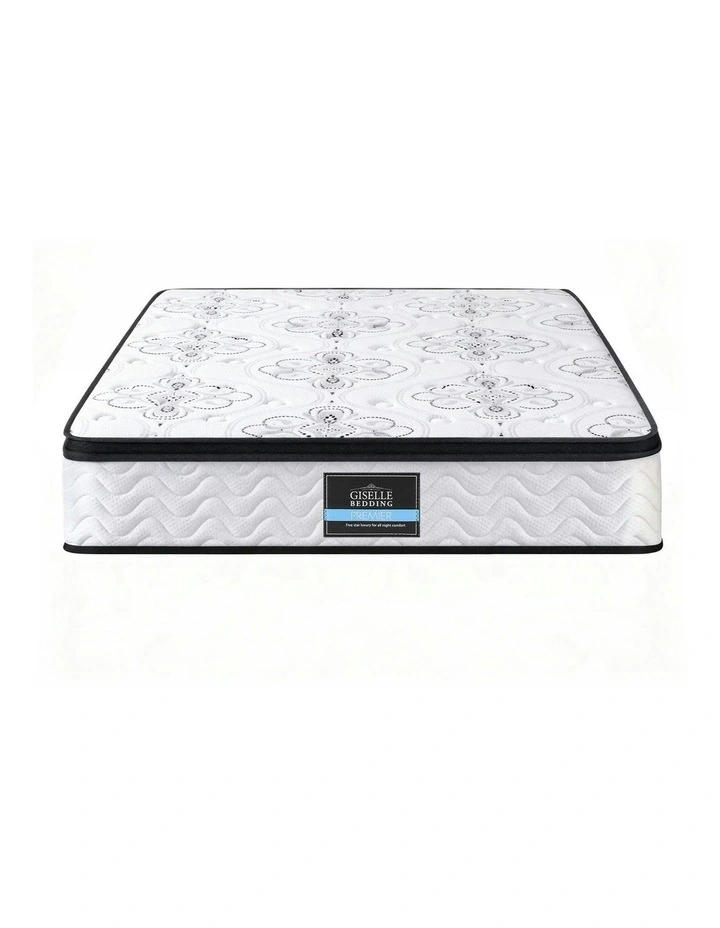 Pocket Spring Medium Firm Foam Euro Top Double Mattress 30cm in White image 2