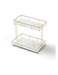 2 Tier Bathroom Storage Rack in Gold