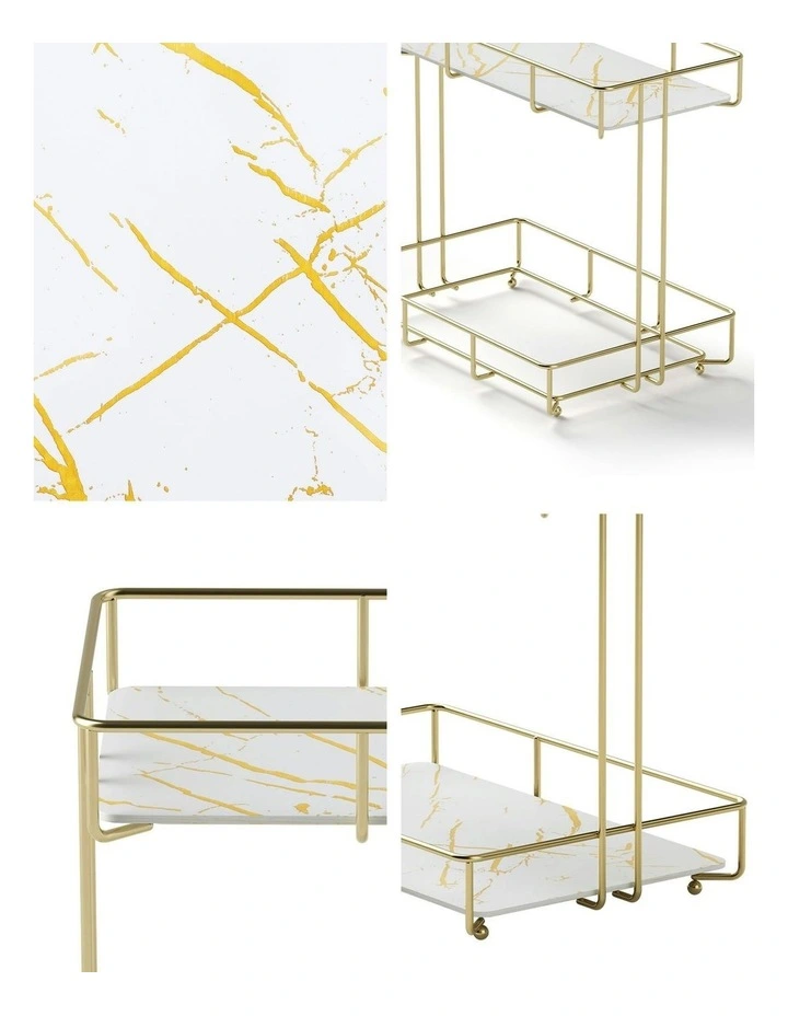 2 Tier Bathroom Storage Rack in Gold image 7