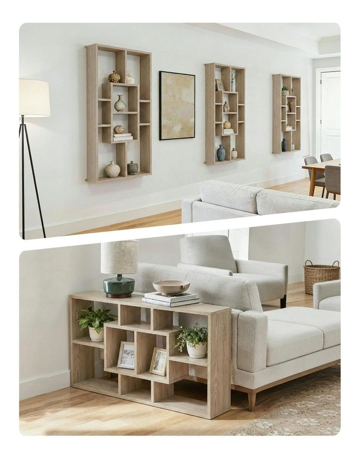 Floating Wall Shelves Bookshelf in Wood image 7
