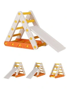 Triangle Climbing Frame Set With Slide in Multi
