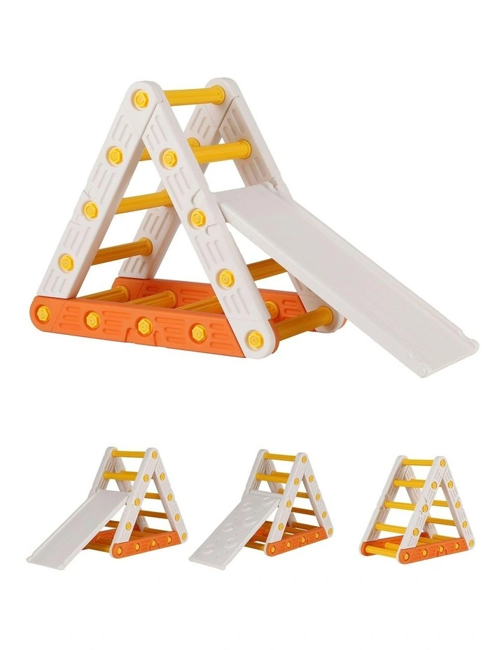 Triangle Climbing Frame Set With Slide in Multi image 1