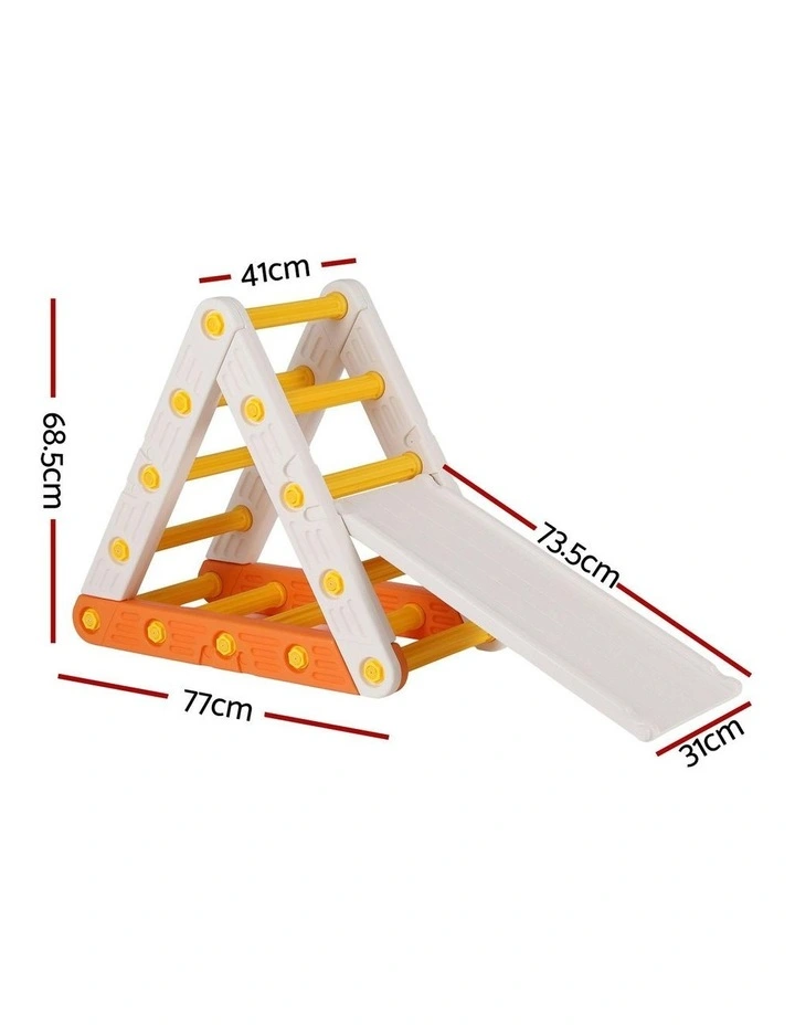 Triangle Climbing Frame Set With Slide in Multi image 4