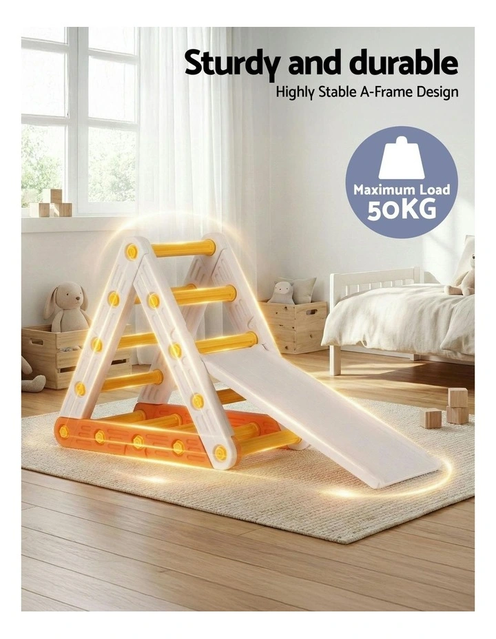 Triangle Climbing Frame Set With Slide in Multi image 6