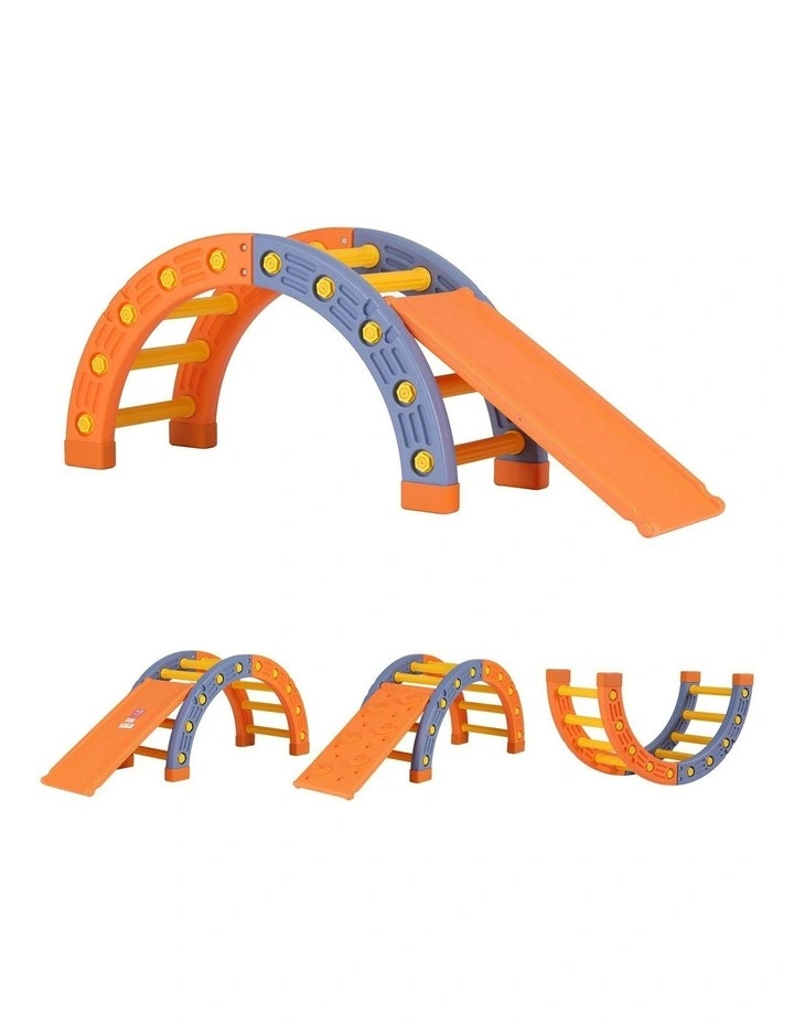 Arch Climbing Frame Set With Slide in Multi image 1