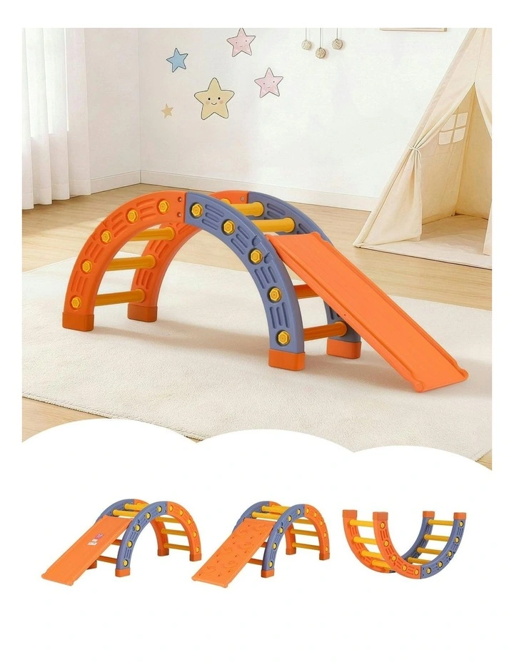 Arch Climbing Frame Set With Slide in Multi image 3