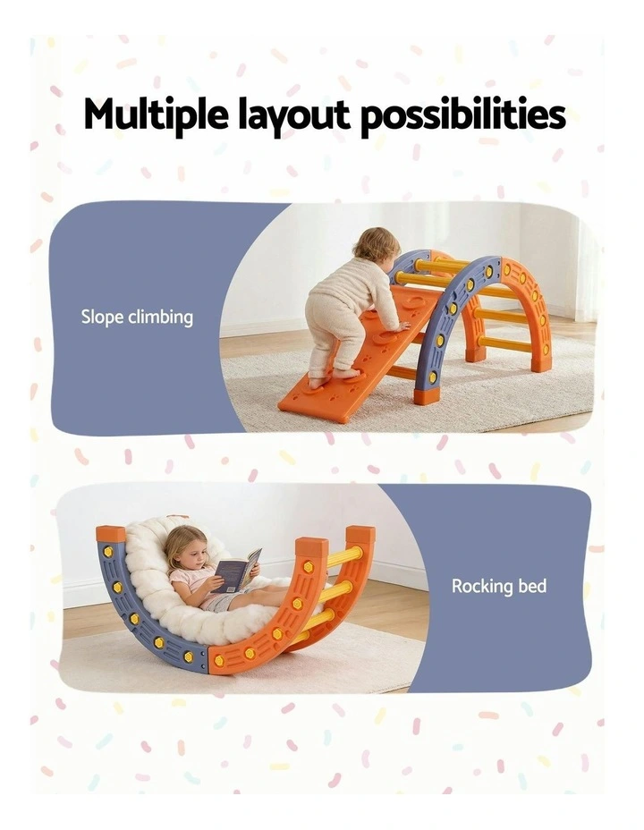 Arch Climbing Frame Set With Slide in Multi image 6