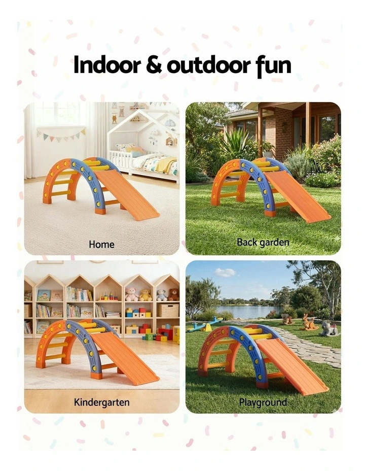 Arch Climbing Frame Set With Slide in Multi image 7