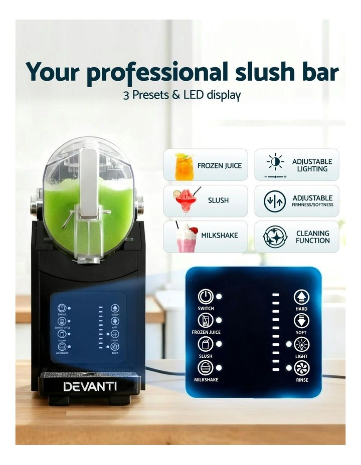 Slushie Frozen Smoothies Milkshakes Machine Maker 1.8L image 6