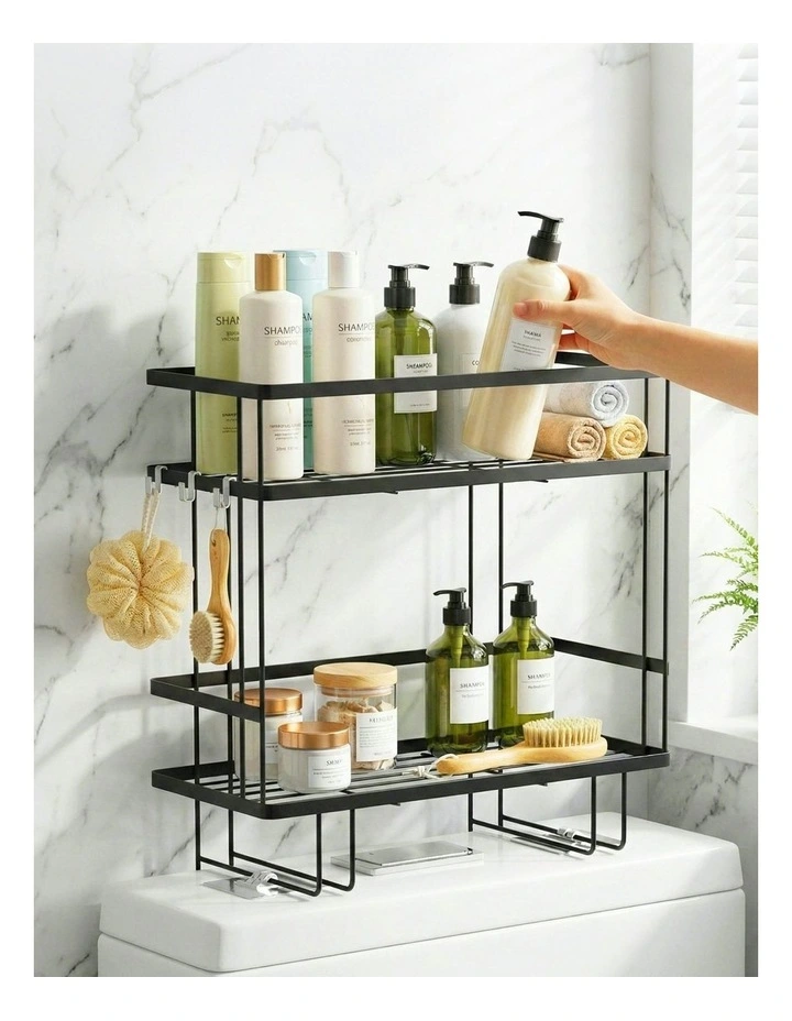 2 Tier Over Toilet Storage Rack Bathroom Shelf Organizer image 5