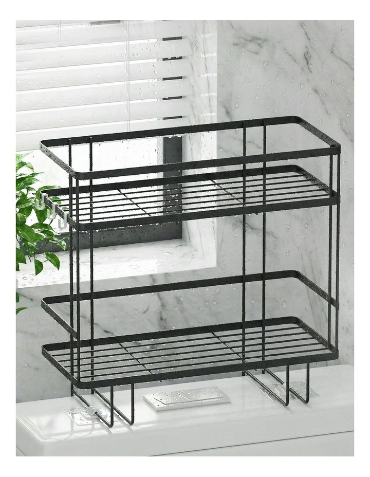2 Tier Over Toilet Storage Rack Bathroom Shelf Organizer image 6
