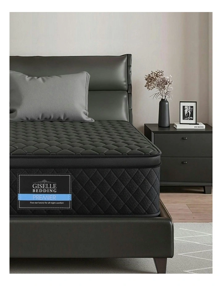 Spring Egg-Crate Memory Foam Mattress 5-Zone Pocket King Single 34cm in Black image 3