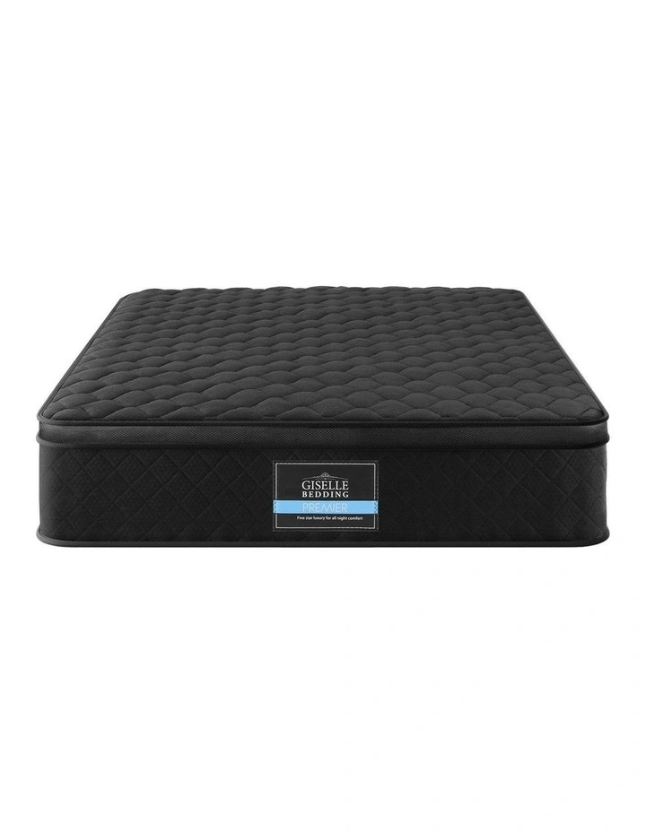 Spring Egg-Crate Memory Foam Mattress 5-Zone Pocket Single 34cm in Black image 1