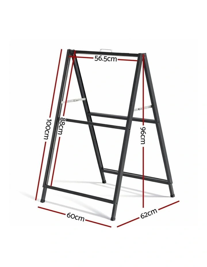 Outdoor Advertising Display Board Double Sided Poster A1 Frame Sign Stand 60x90cm in Black image 4