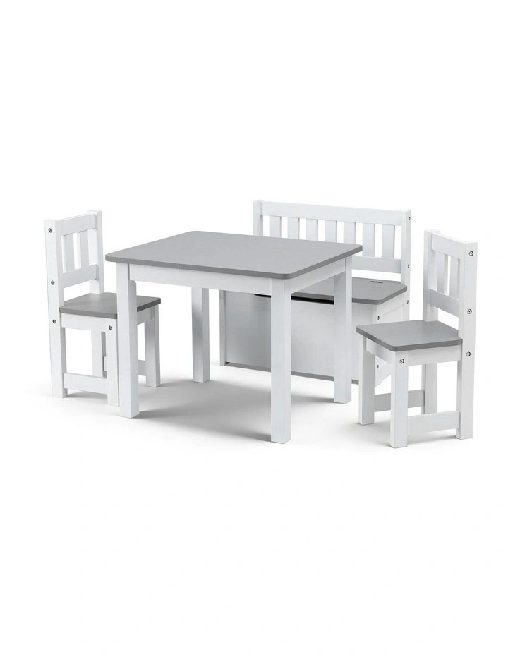 Activity Table with Storage Bench & Table and Chair Set in Grey image 1