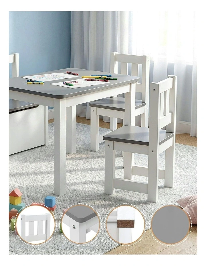 Activity Table with Storage Bench & Table and Chair Set in Grey image 7