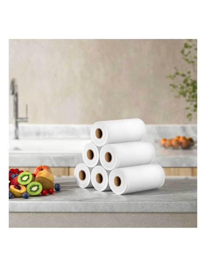Rolls Food Vacuum Sealer Bags Pack 6 15cmx6m in White image 3