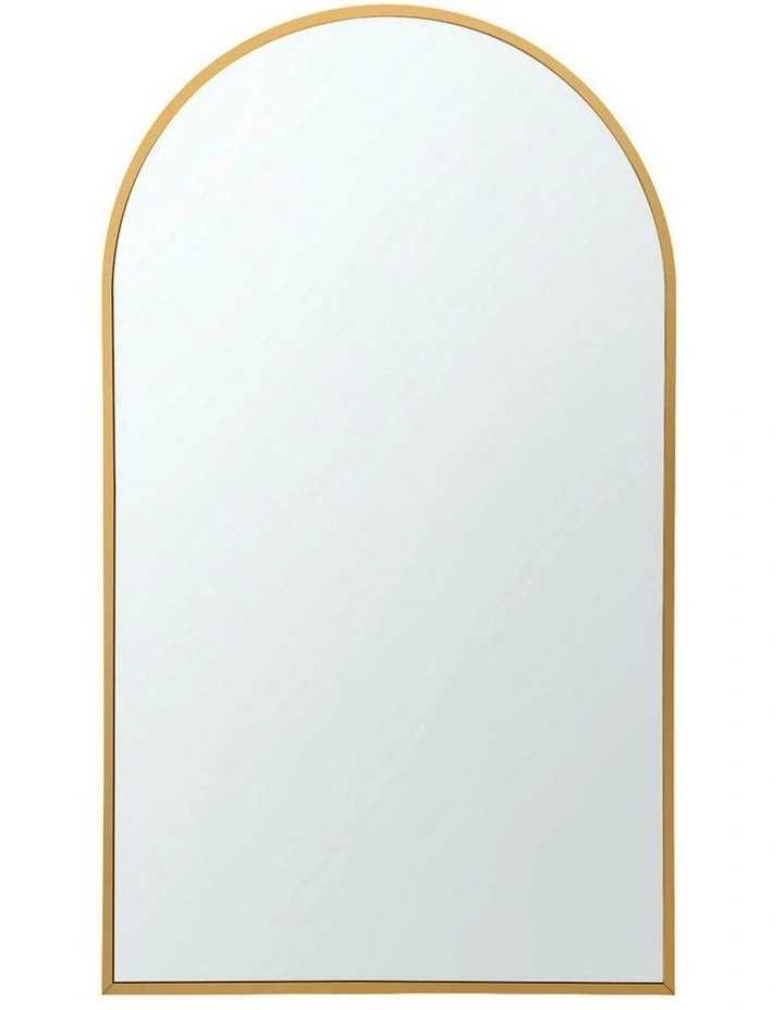 Vanity Makeup Home Decor Arched Wall Mirror 86x50cm in Gold image 1
