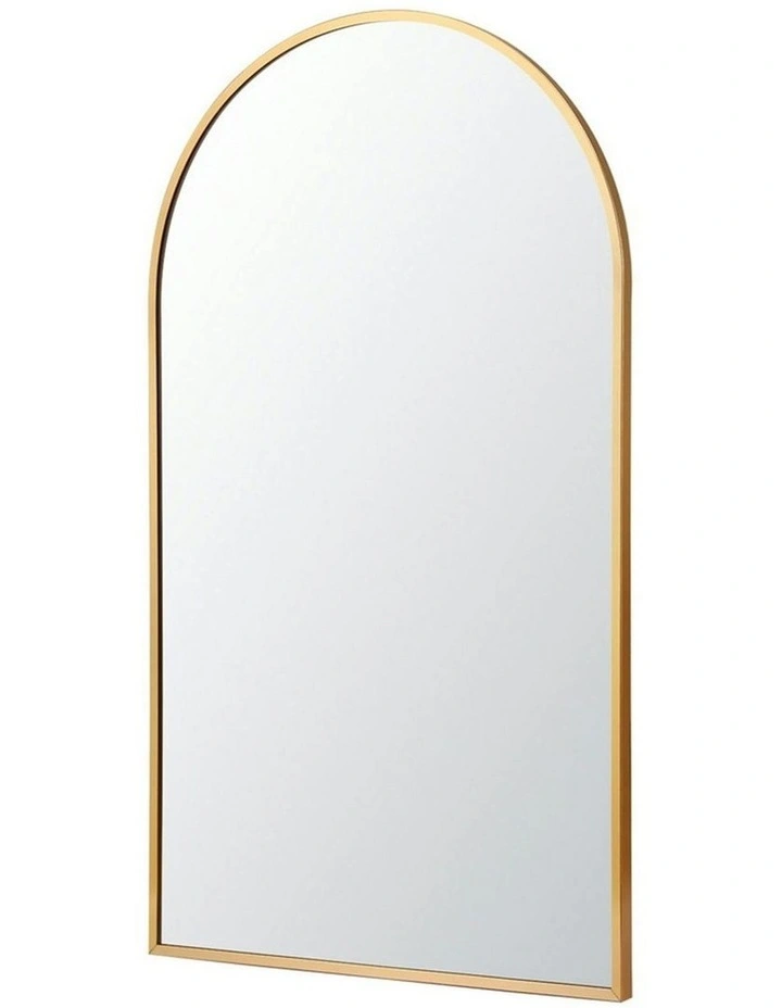 Vanity Makeup Home Decor Arched Wall Mirror 86x50cm in Gold image 2