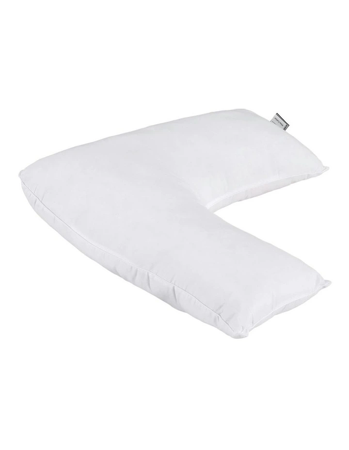 Boomerang Nursing Body Cushion V Shape Pillow in White image 2