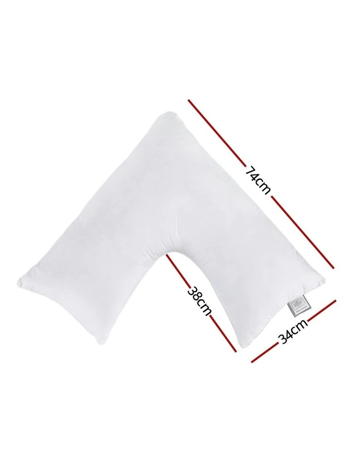 Boomerang Nursing Body Cushion V Shape Pillow in White image 4
