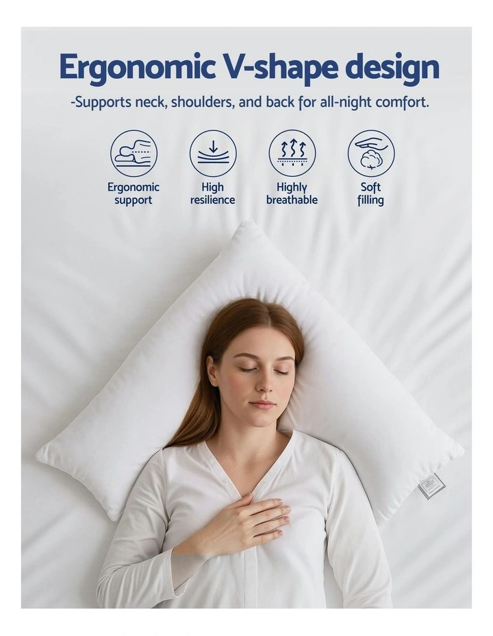 Boomerang Nursing Body Cushion V Shape Pillow in White image 5