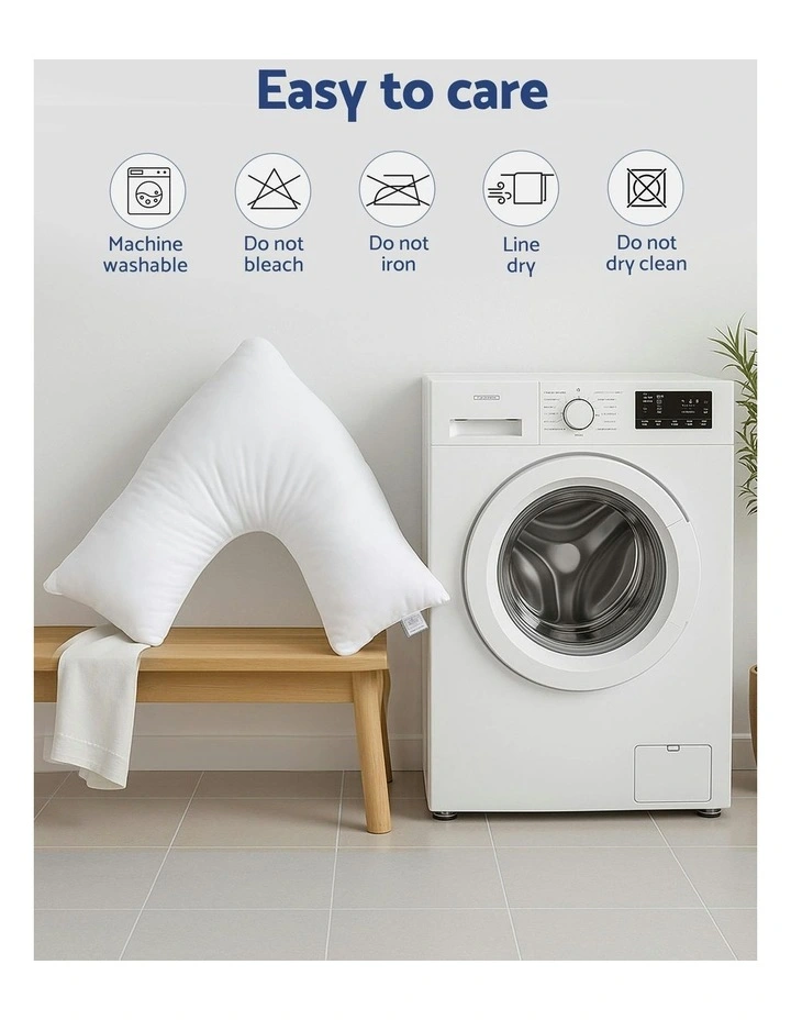 Boomerang Nursing Body Cushion V Shape Pillow in White image 7