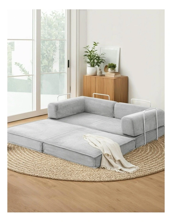 Convertible Folding Sofa Bed in Grey image 3