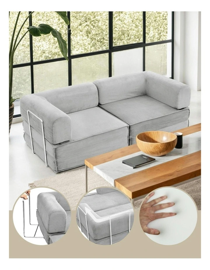 Convertible Folding Sofa Bed in Grey image 6