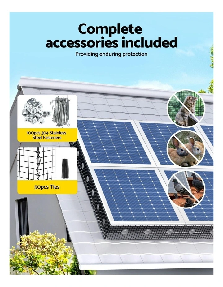 Solar Panel Bird Guard Mesh Critter Guard Roll Kit 20cm x 30m in Black image 6