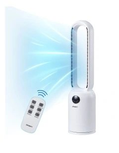 2in1 Bladeless Fan Air Purification with Remote 88cm in White