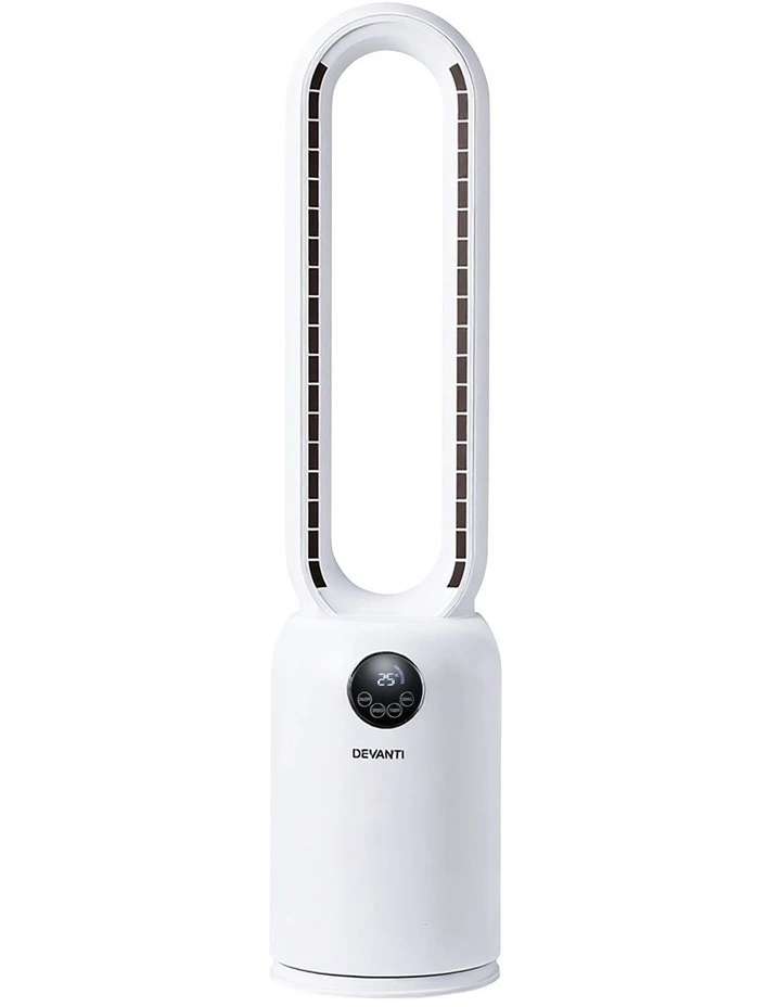 2in1 Bladeless Fan Air Purification with Remote 88cm in White image 2