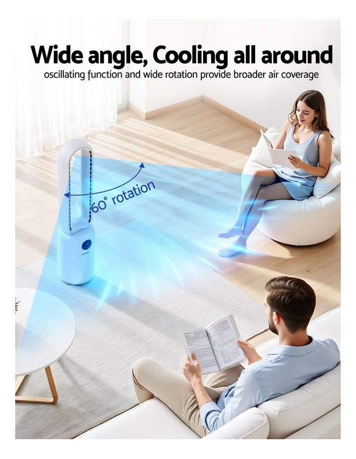2in1 Bladeless Fan Air Purification with Remote 88cm in White image 7