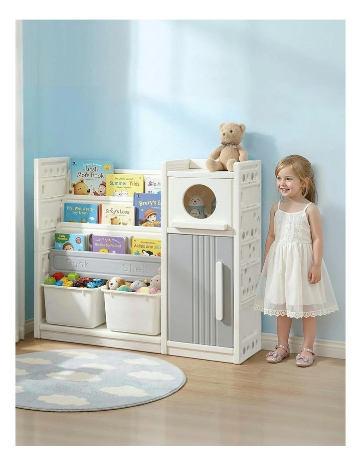 Bookshelf Toy Storage Organizer in White image 5