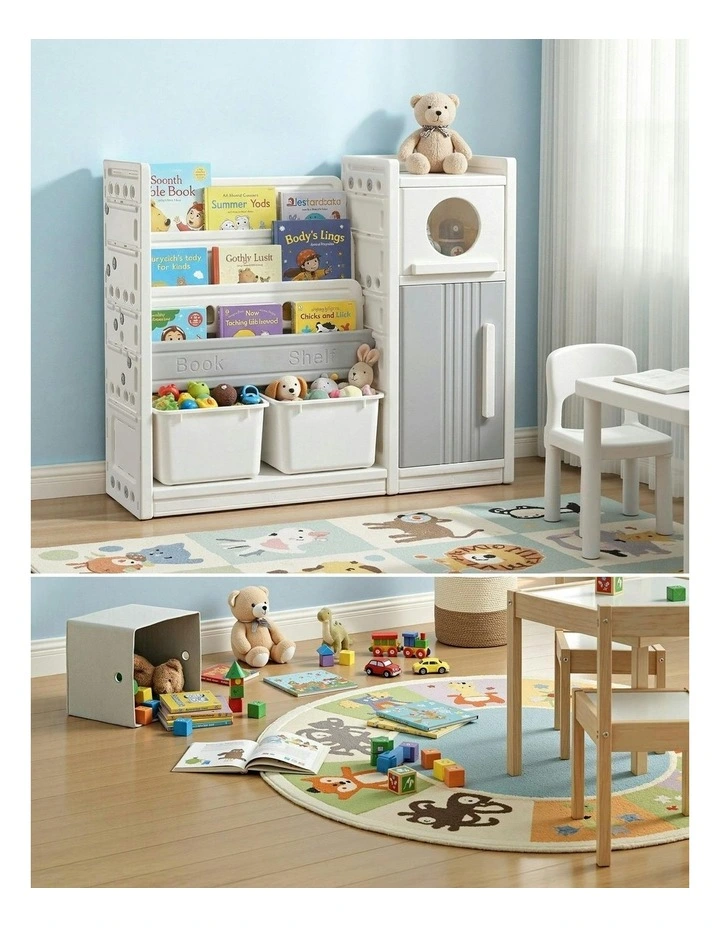 Bookshelf Toy Storage Organizer in White image 6