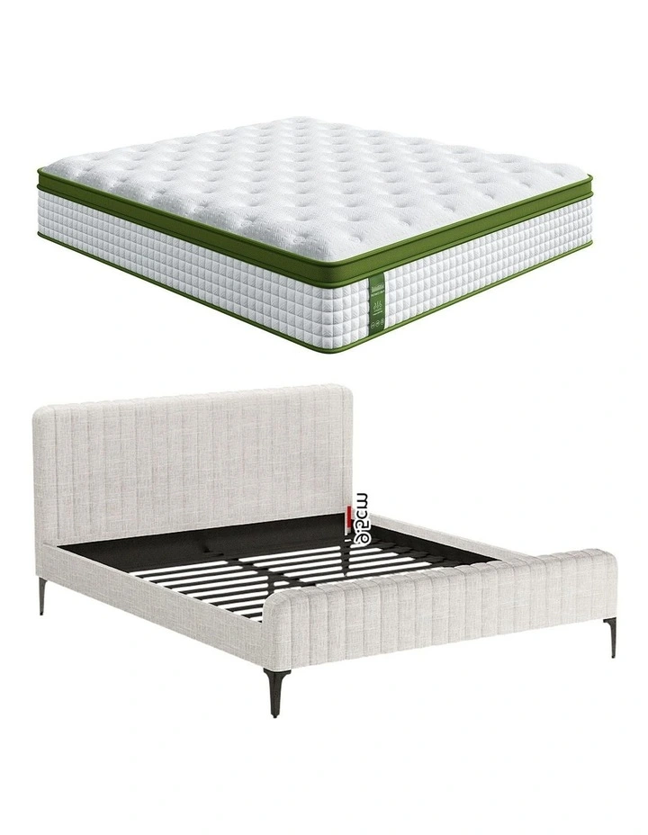 King Bed Frame in White image 2